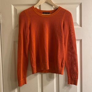 Rag & Bone Jean Orange Long Sleeve Open Knit Top Sz XS